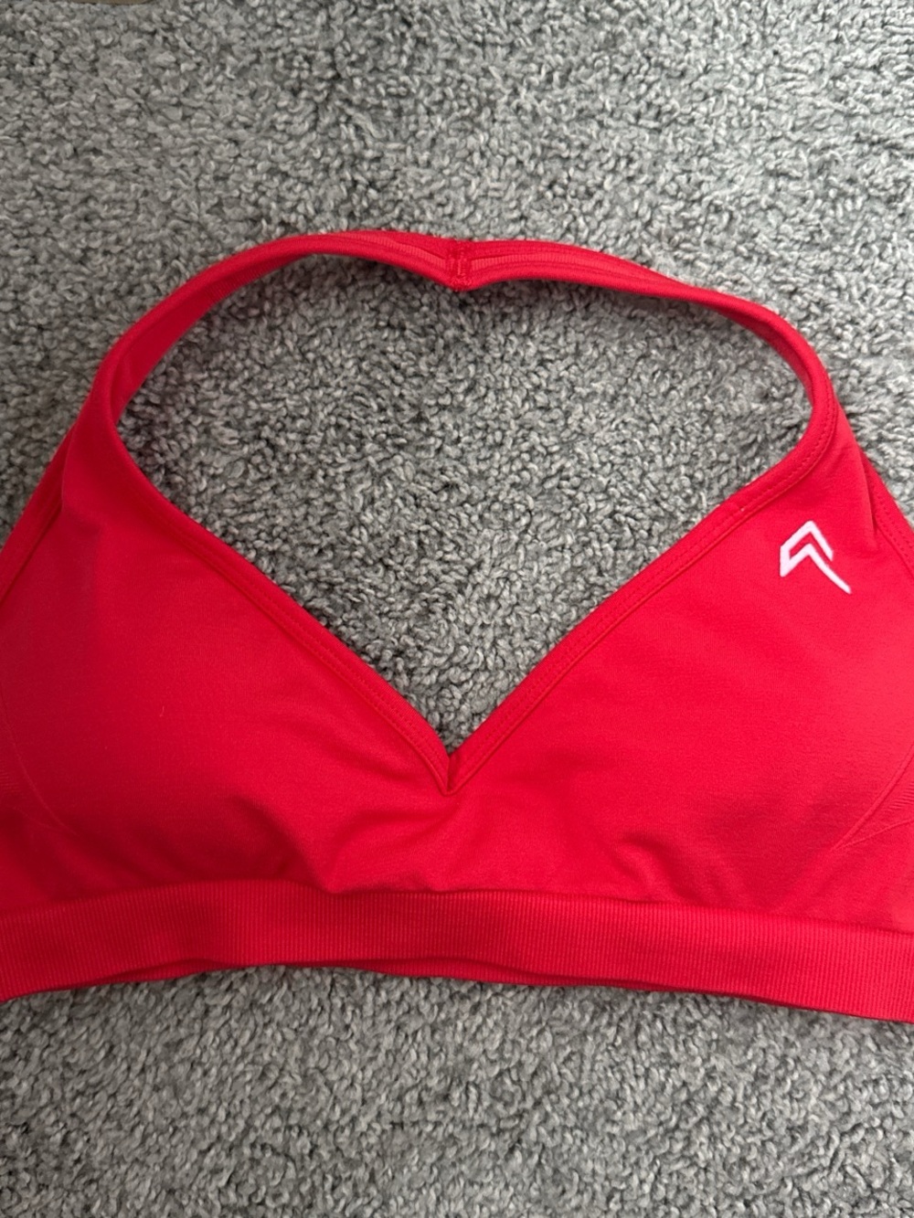 Oner Active Red Scoop V-Neck Sports Bralette